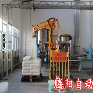 pvc顆粒拆包投料機(jī)器人代替人工拆包投料